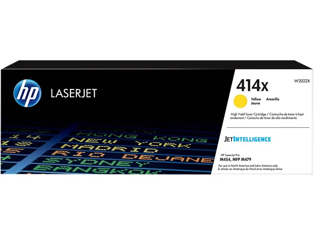 HP HP W2022X 414X Yellow High Yield Toner Cartridge 6000 Pages — product photo