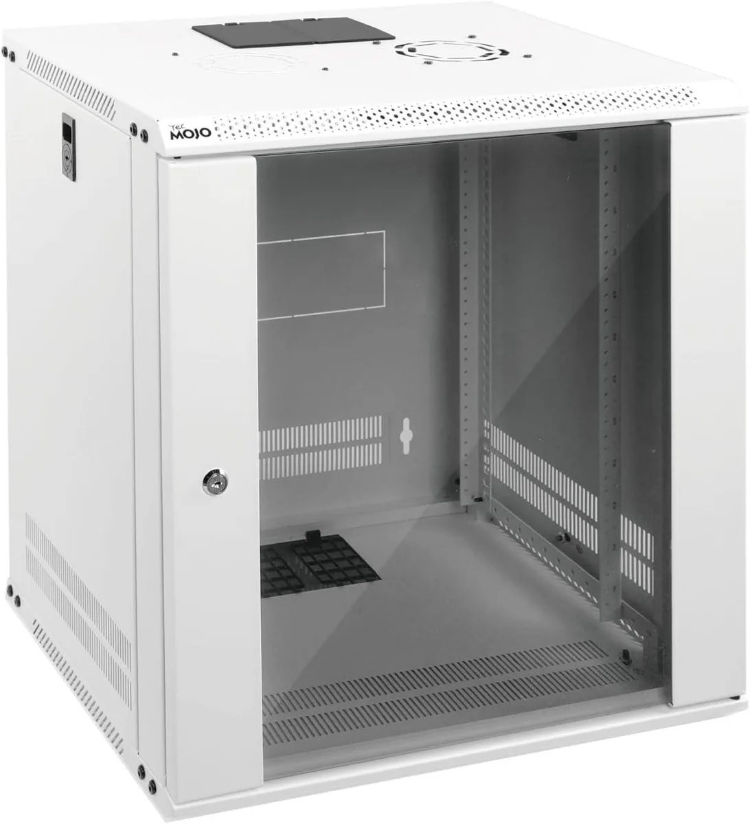 TAURKENAM TAURKENAM 12U Wall Mount Server Rack 17.7" Depth White — product photo