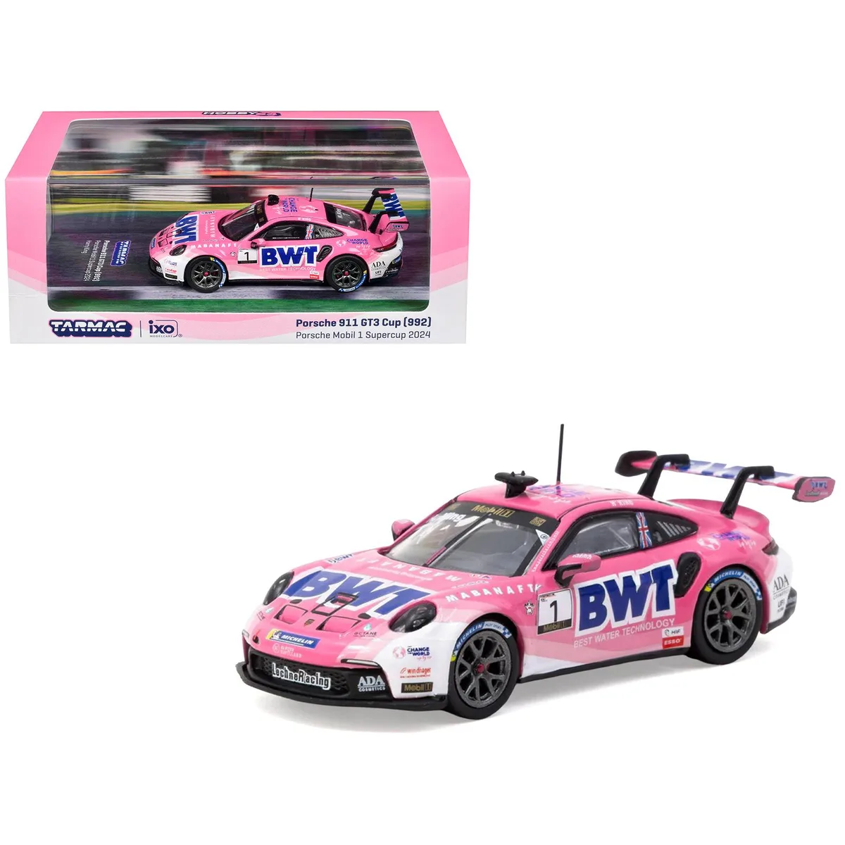 Tarmac Works Tarmac Works Porsche 911 GT3 Cup (992) #1 Harry King 2024 1/64 hobby collectible — product photo