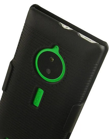 Nakedcellphone Nakedcellphone Case + Holster Combo with Stand for Nokia Lumia 830 — Black, 13-position clip — product photo