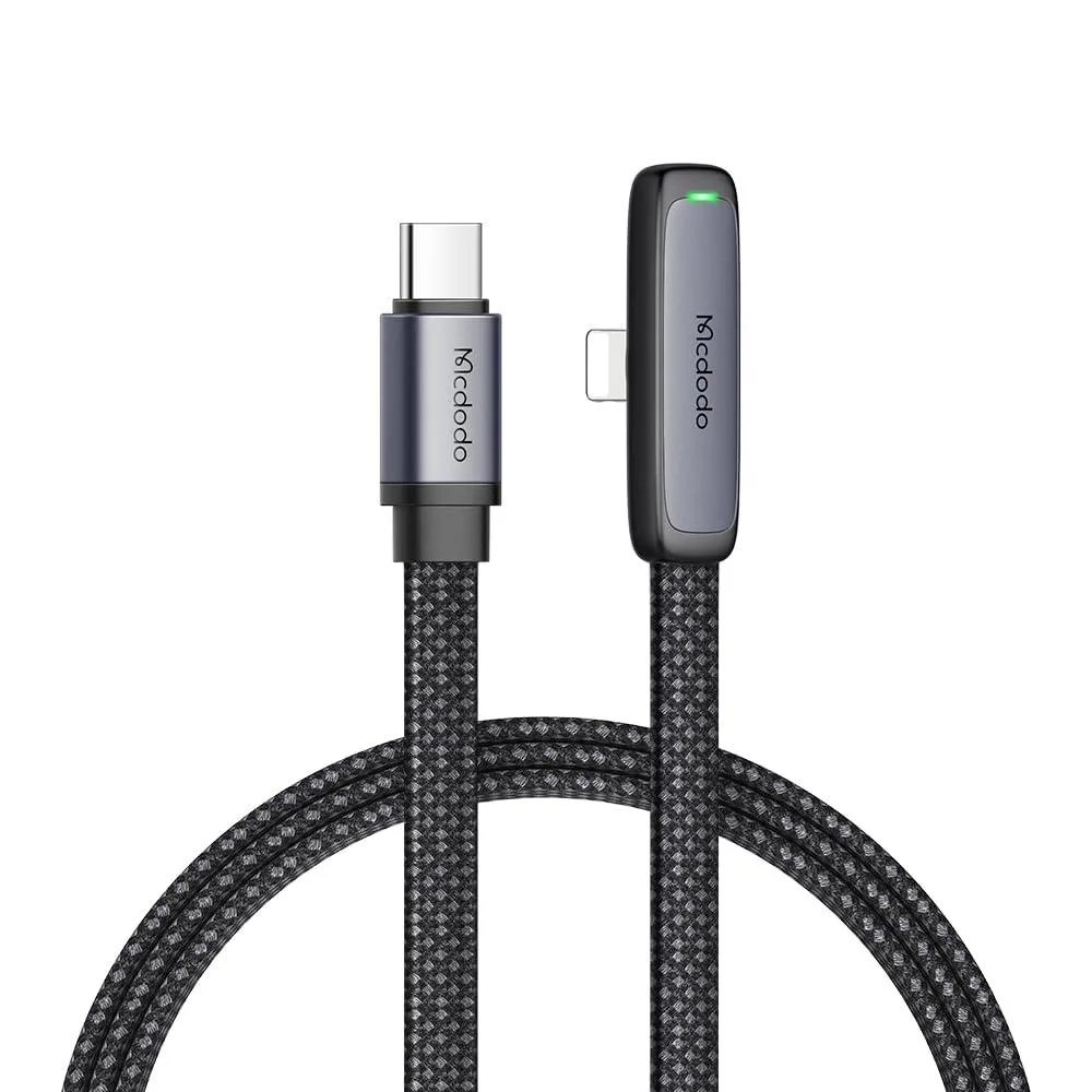 MCHOSE MCHOSE 6FT USB-C to Lightning Cable 90° Right Angle LED 36W PD 480Mbps — product photo
