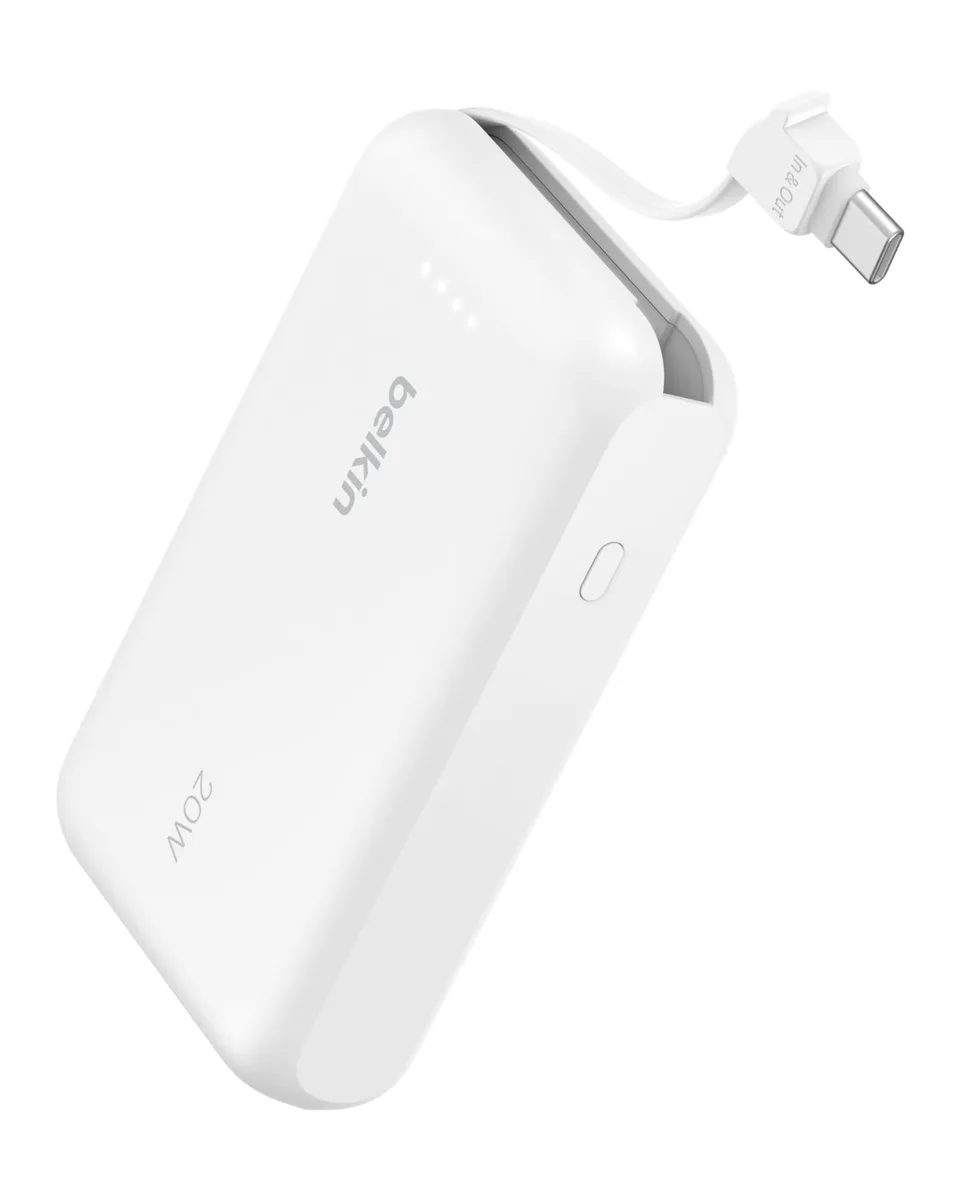  Belkin BPB021 10000mAh 20W USB-C Power Bank White — product photo