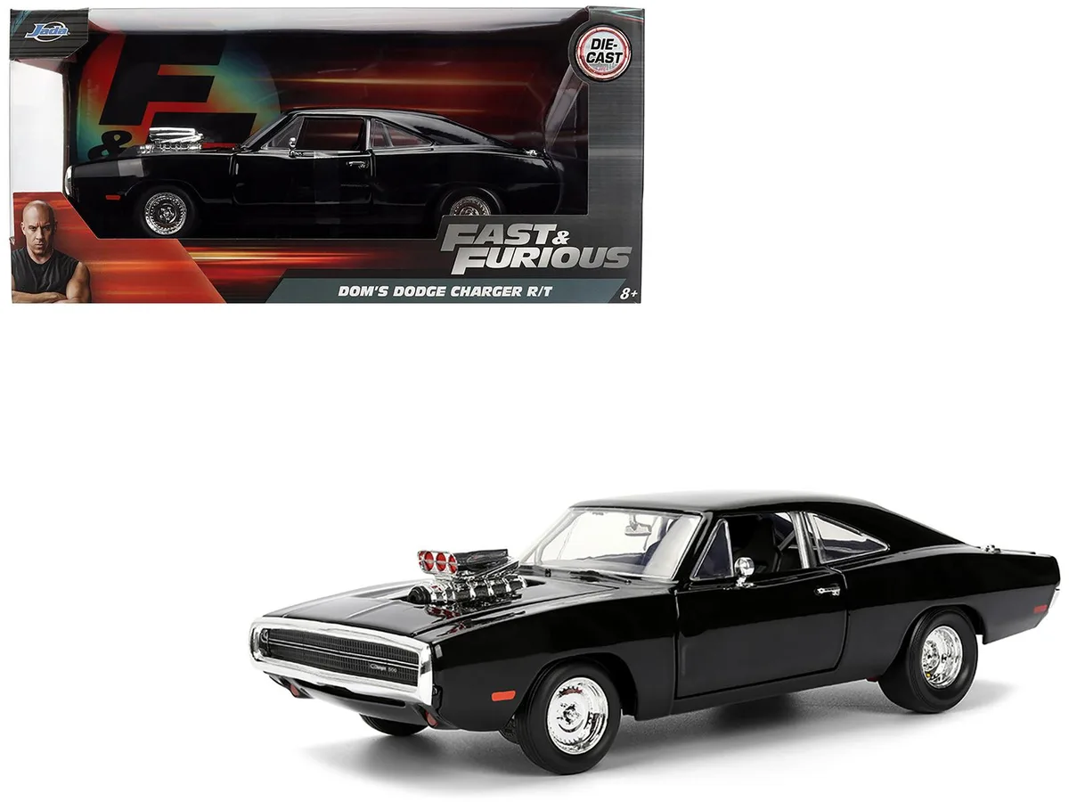 Jada Jada Dom's 1970 Dodge Charger R/T Black "F9" 1/24 Diecast Model Car — product photo