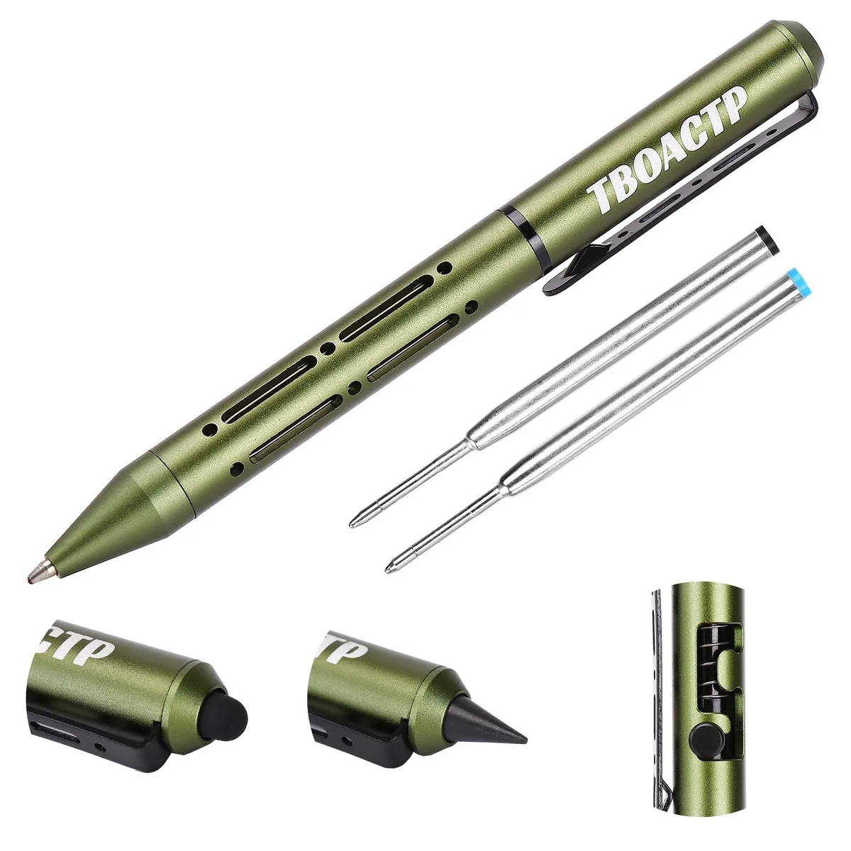 TBOACTP 3-in-1 Bolt Action Pen, Pencil & Stylus Green 4.7 — product photo