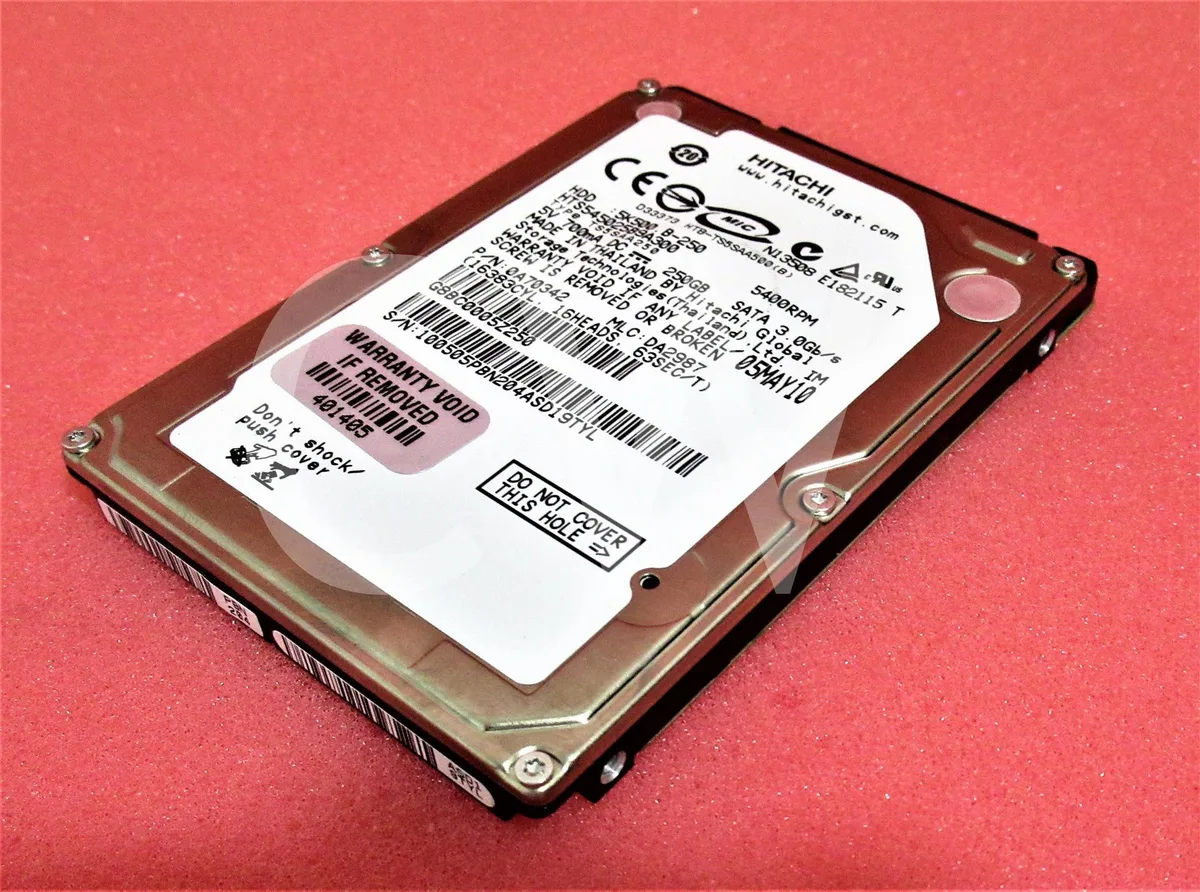 HGST HGST HTS545025B9A300 250GB 5400RPM 8MB 2.5" SATA internal hard drive — product photo
