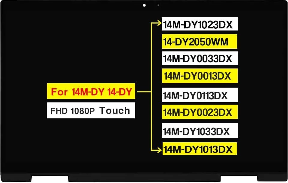NUOLAISUN NUOLAISUN 14.0" Digitizer Assembly for HP Pavilion X360 14-DY2050WM laptop screen — product photo