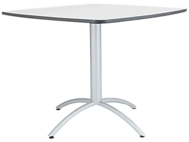Iceberg Iceberg 65617 CafeWorks office furniture table 36 in square gray top silver frame 30 in high — product photo