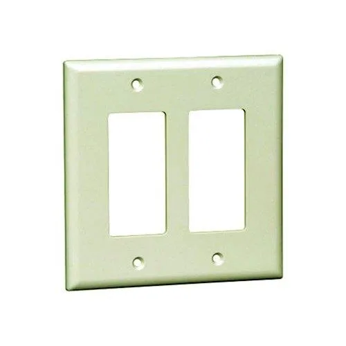 iMBAPrice iMBAPrice 2-Gang Decora Wallplate Light Almond — product photo