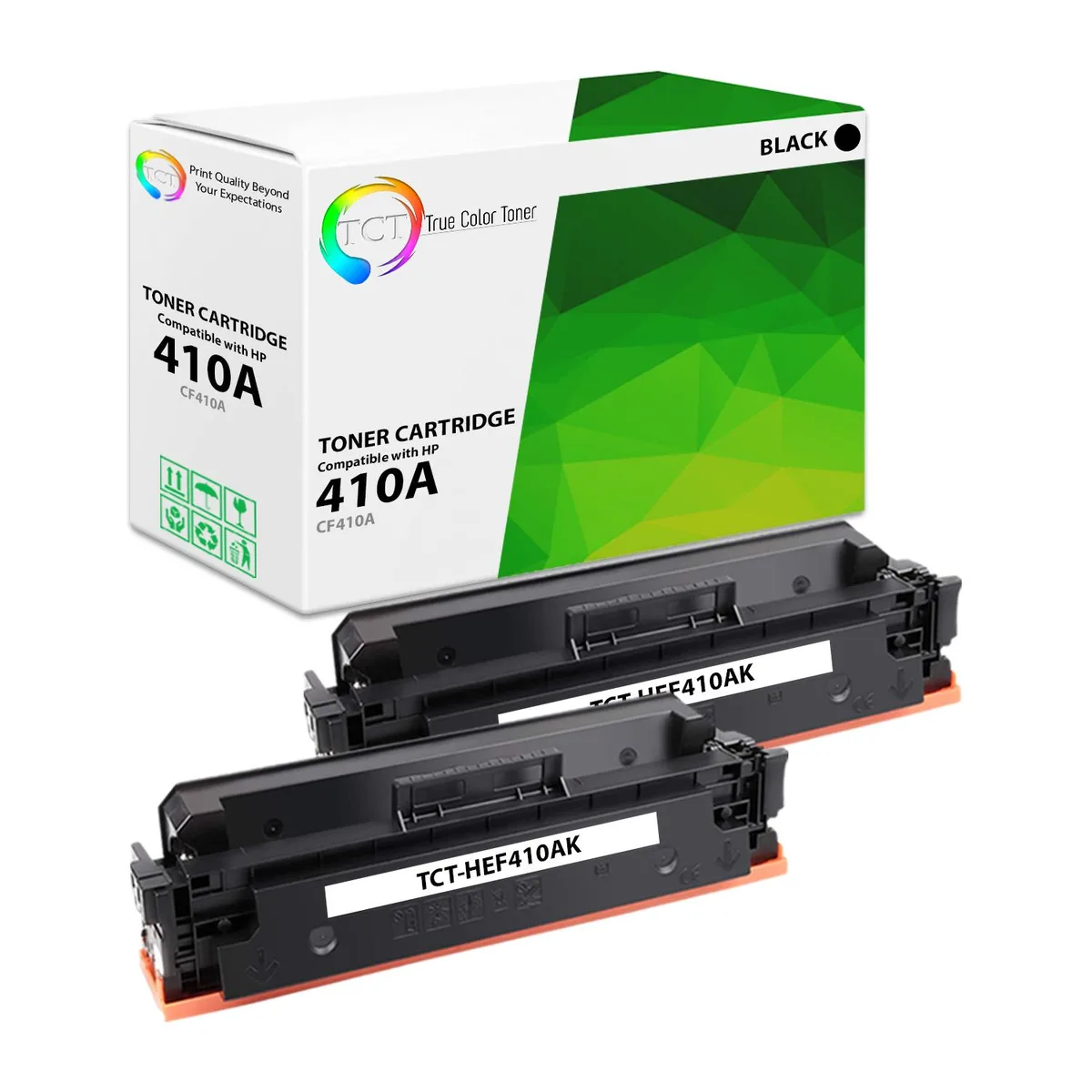 True Color Toner True Color Toner 410A Black Toner Cartridge 2 Pack — product photo