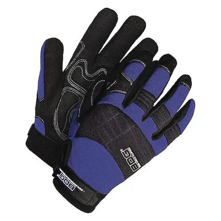 BDG BDG Mechanics Gloves Black Blue Padded Spandex Neoprene 1 Pair personal protective equipment — product photo