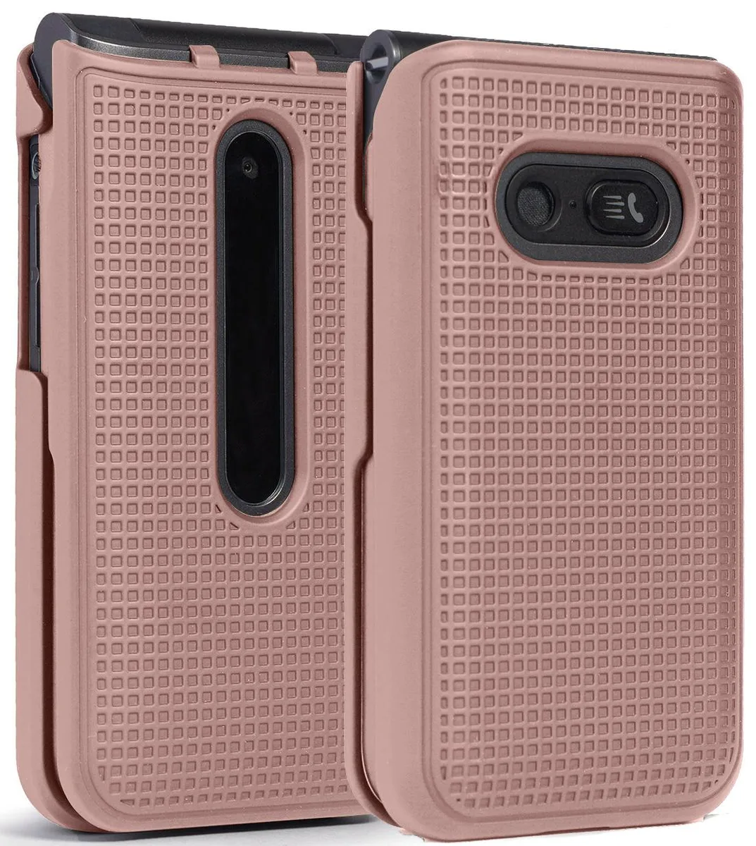 Nakedcellphone Nakedcellphone Grid Case Snap-On Cover Rose Gold for LG Classic Flip L125DL — product photo