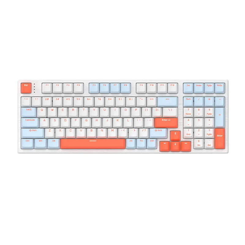 GANSS GANSS HS 98T Mechanical Gaming Keyboard White Gateron Yellow Switch — product photo