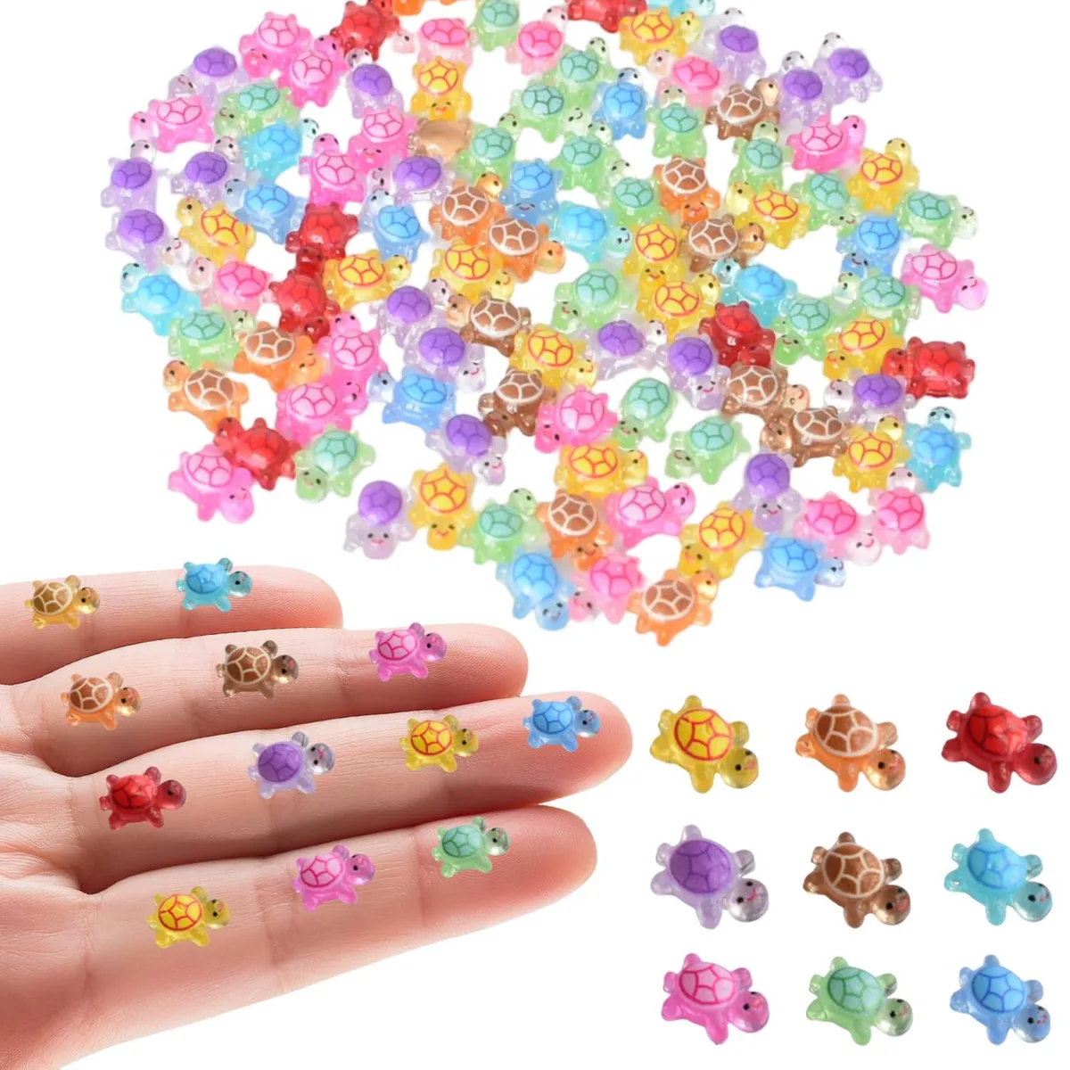 Super Mini Resin Turtles for Crafts, 200Pcs collectible — product photo