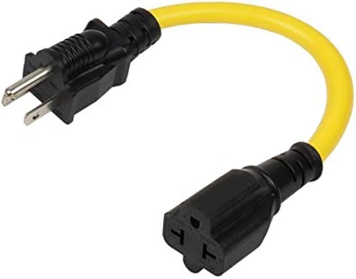 usbroway usbroway 4-in-1 12AWG 15A to 20A T-blade adapter cable 1ft — product photo