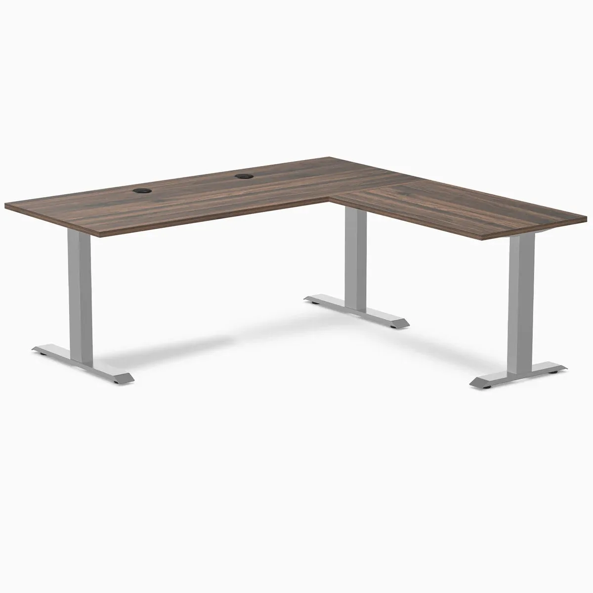 Desky Desky Zero Laminate L-Shape Desk Jarrah Legno Grey 70.9x29.5x68.9x23.6in — product photo