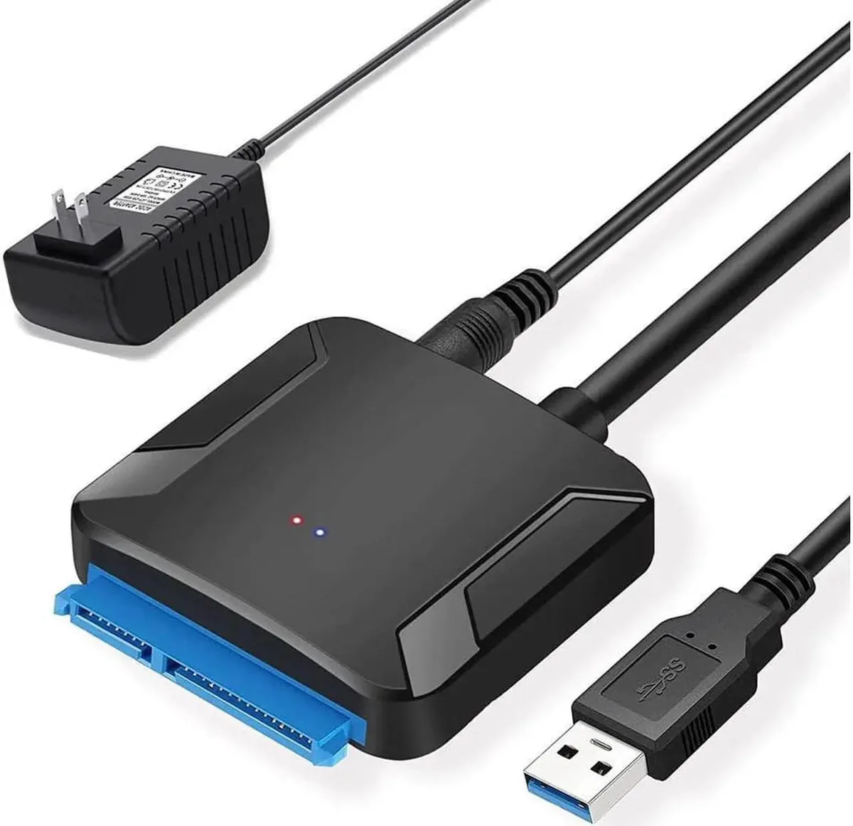 Vszerda Vszerda USB 3.0 to SATA III adapter cable with 12V 2A power adapter — product photo
