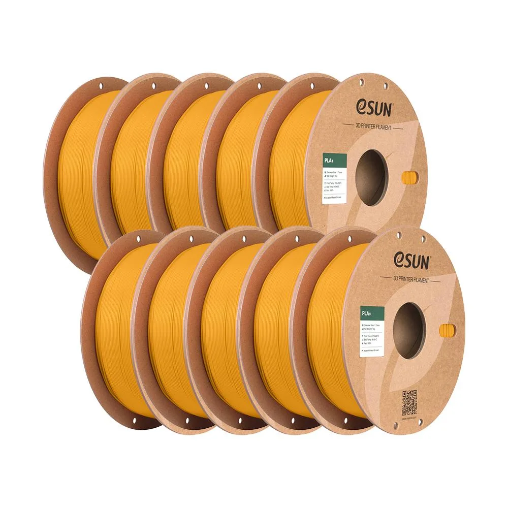 eSUN eSUN PLA+ Filament 1.75 mm Gold 10 kg (10 × 1 kg) — product photo