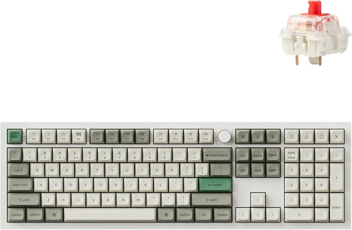 TUKO TUKO Q6 Max Gaming Keyboard Full-Size Aluminium Gateron Red White — product photo