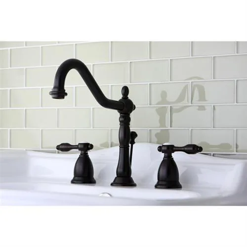 KINGSTON BRASS KINGSTON BRASS KS1995TAL Tudor Widespread Lavatory Faucet Polished Brass — product photo