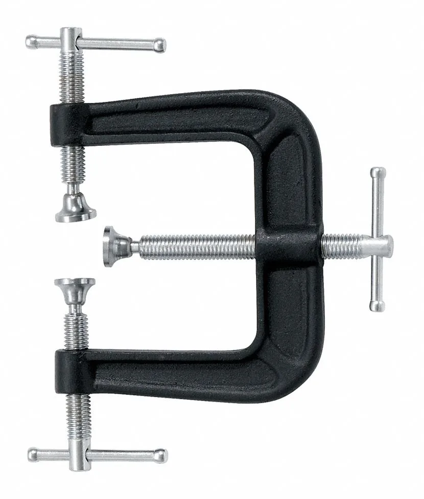 Bessey light-duty 3-way edge clamp powder-coated cast iron with steel spindle