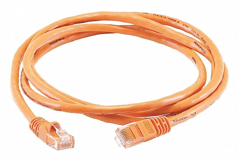 Monoprice Inc. Monoprice 103379 Cat5e Ethernet Cable 1.524m Orange 350MHz UTP 24AWG 50m Gold — product photo