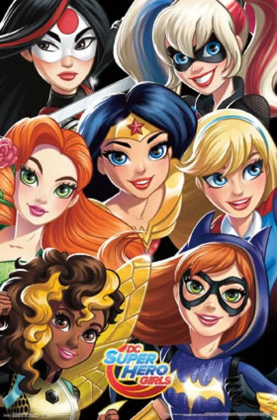 DC Super Hero Girls group poster print 22 by 34 inches on heavy stock paper