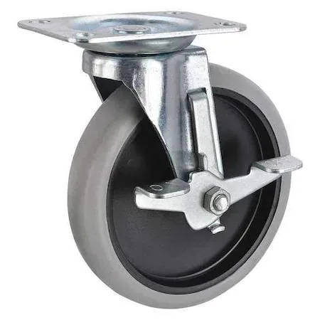 Value Brand Value Brand Swivel Plate Caster 5 in 145 lb Therm Rubber — product photo