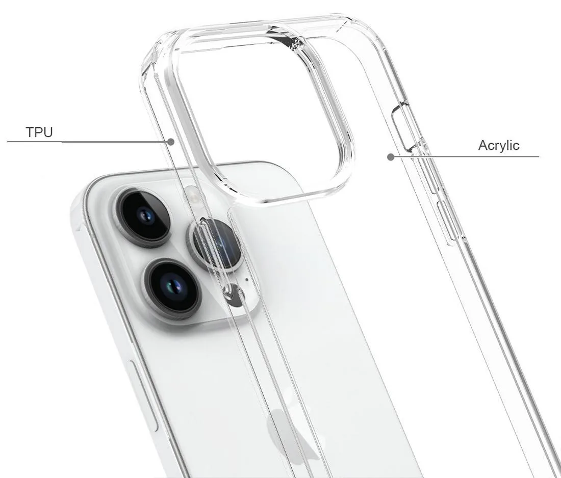 Nakedcellphone Nakedcellphone AquaFlex Clear Anti-Shock Case for iPhone 15 Pro — product photo