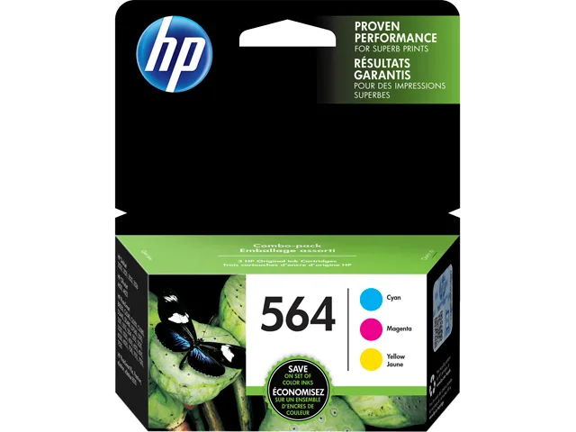 HP HP 564 N9H57FN Ink Cartridges 3 Pack Cyan Magenta Yellow 300 Pages — product photo
