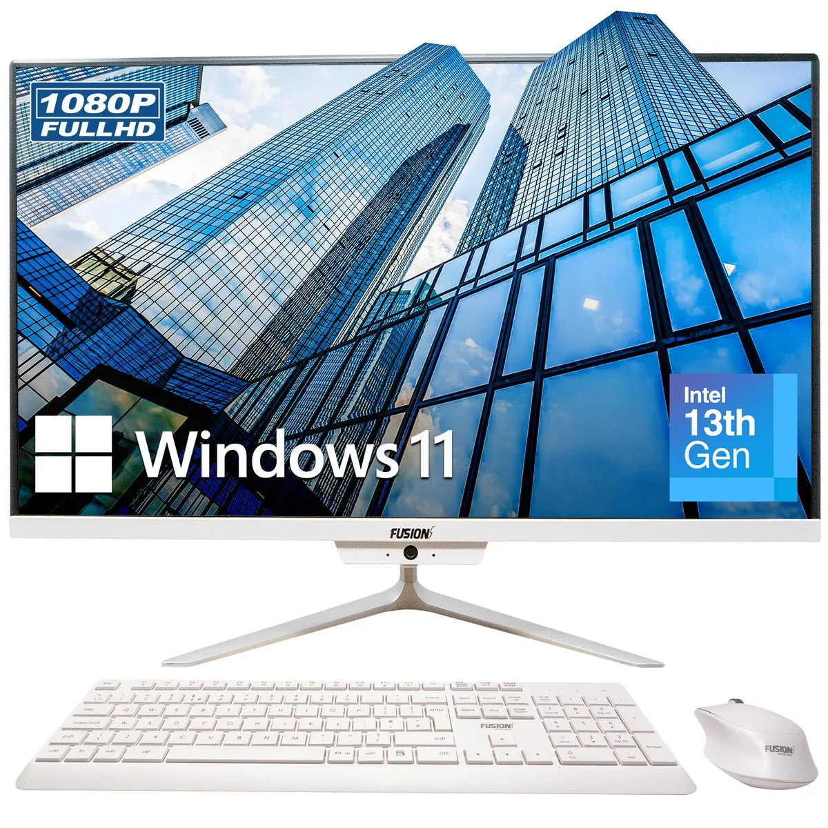 Fusion5 Fusion5 23.8" All-in-One PC Intel N100 16GB 512GB White — product photo