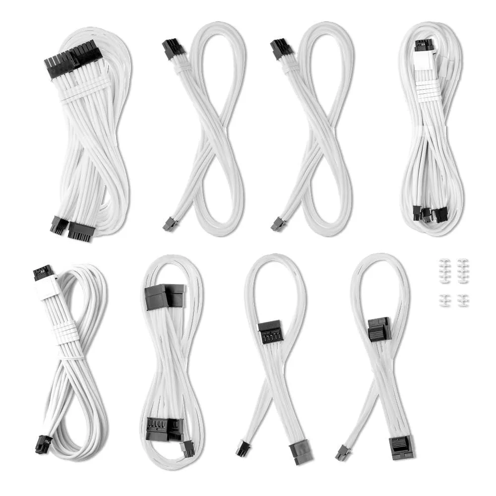 CableMod CableMod C-Series Pro ModMesh 12V-2x6 Dual StealthSense Kit Corsair Type 4 White — product photo