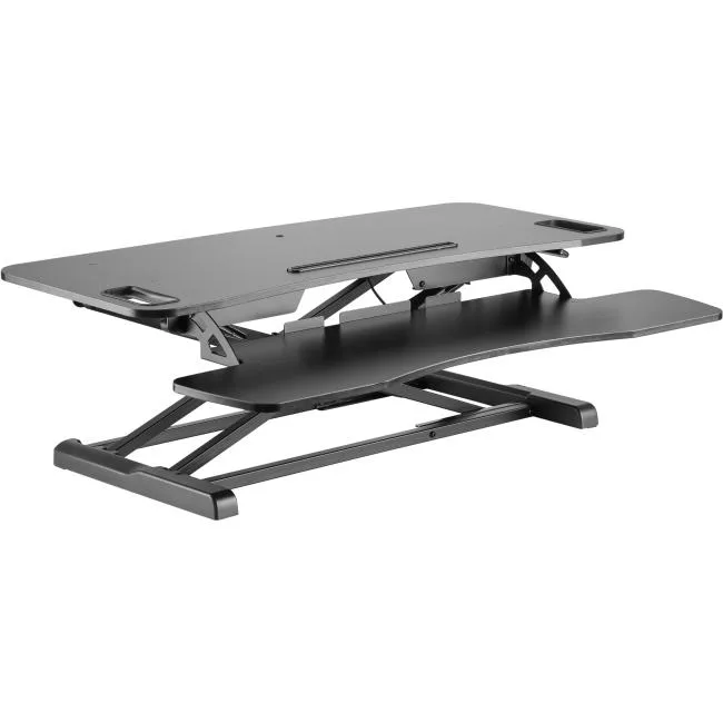 Amer Networks Amer Networks EZRISER36 37.4" Sit-Stand Desk Riser with Keyboard Tray — Black — product photo