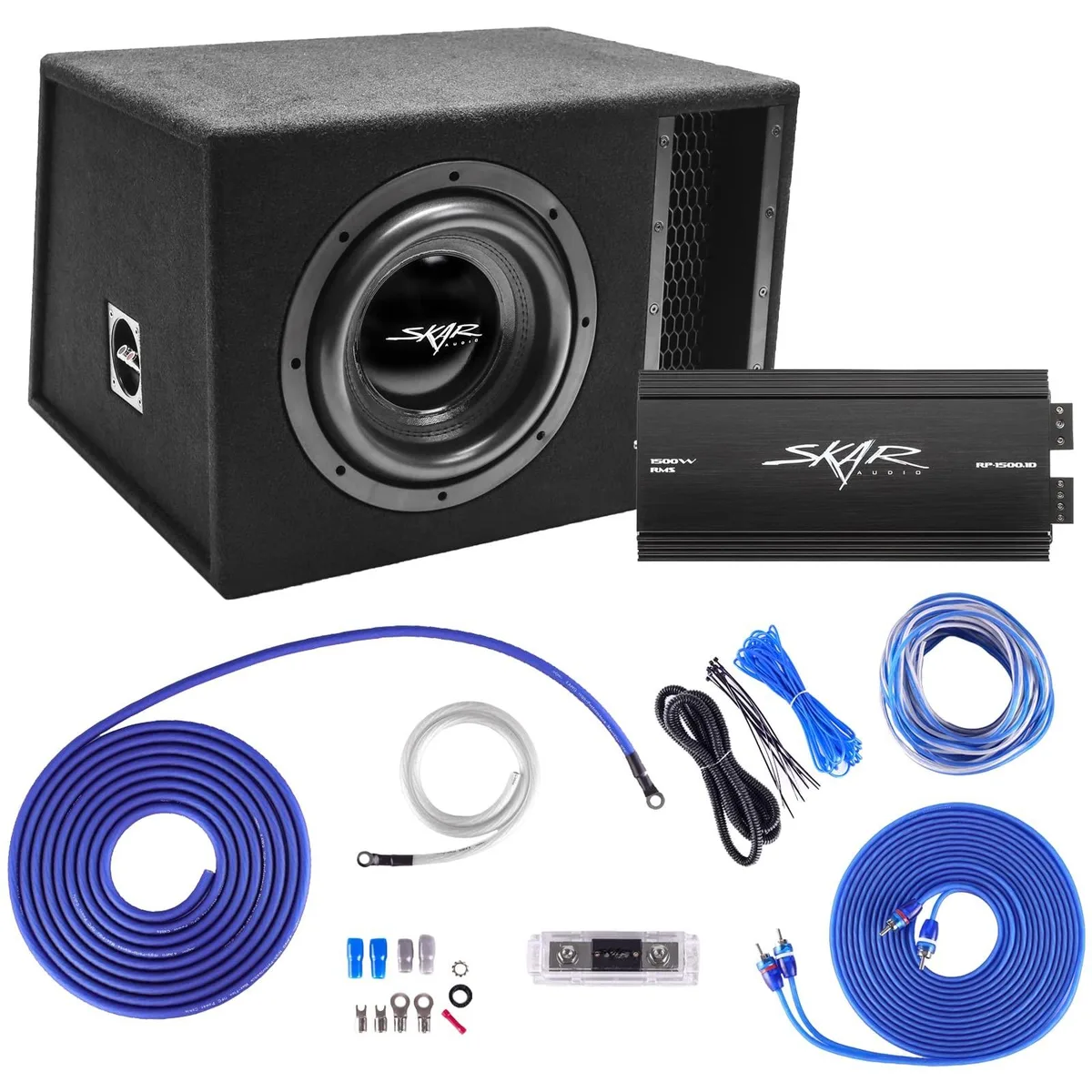 Skar Audio Skar Audio EVL 10" 2000W Subwoofer Package with RP-1500.1D Amplifier — product photo