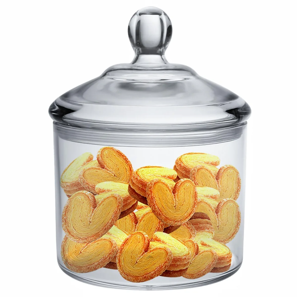 Clear acrylic cookie jar with lid, 40 oz capacity
