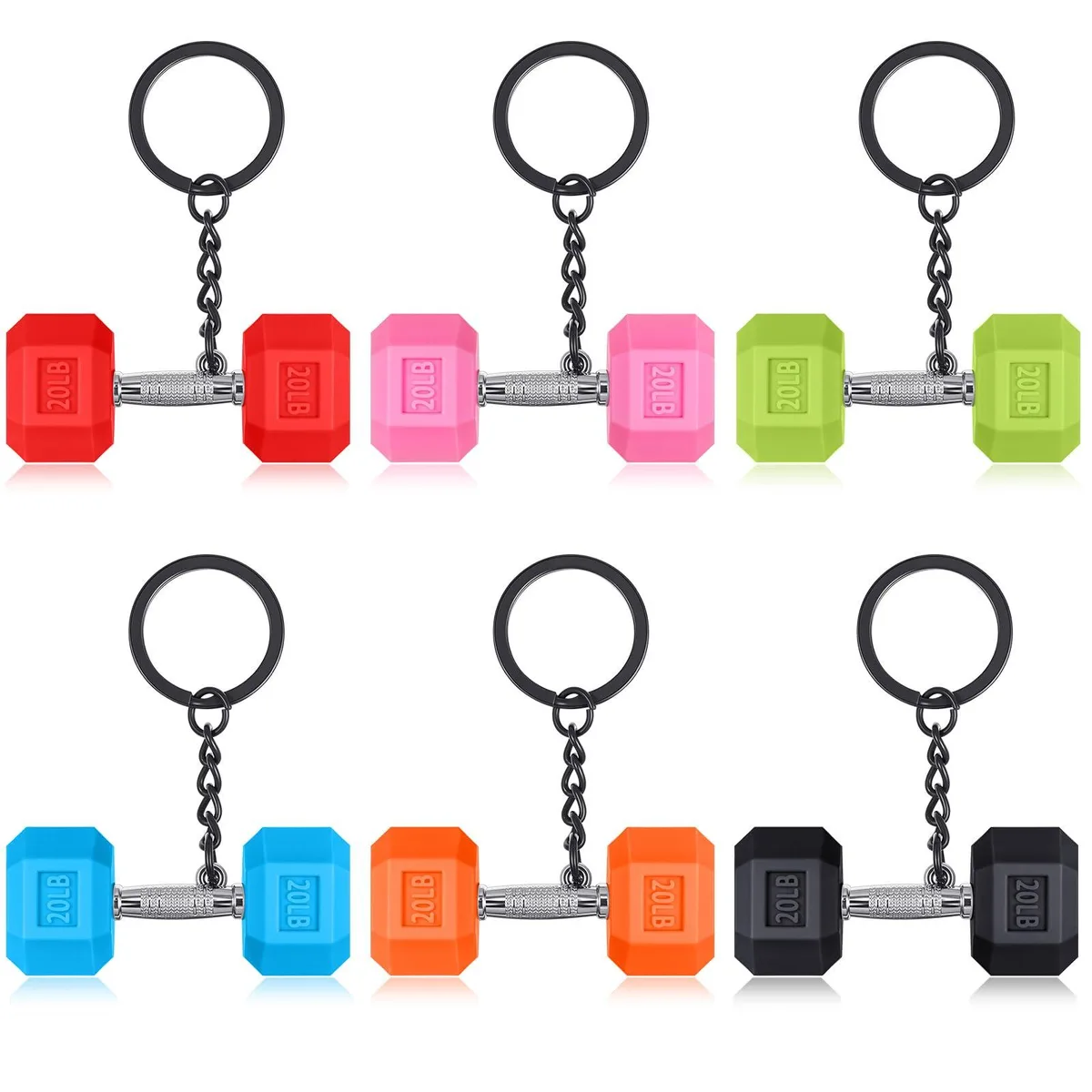 Viator Gear QAA-Tondiamo-5602 6-piece mini dumbbell keyholder set — product photo