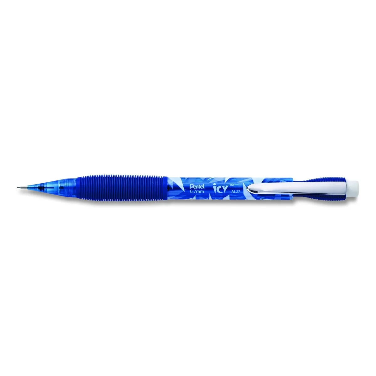 Pentel of America, Ltd. Pentel Icy Mechanical Pencil 0.7 mm HB #2 Transparent Blue Barrel Dozen — product photo