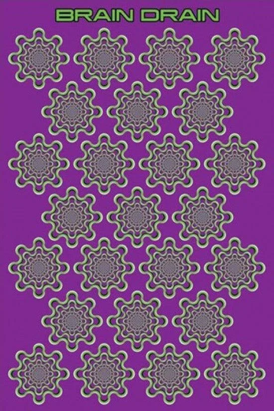 Poster print titled Brain Drain measuring 24 by 36 inches on premium heavy stock paper