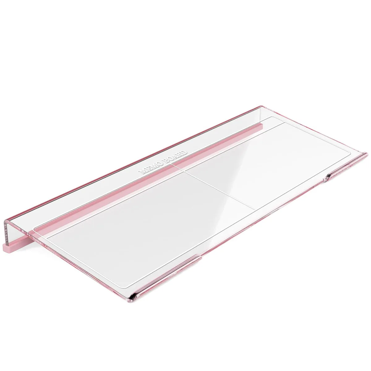  Rulyyo KBStandHolder 17 in Clear Acrylic Keyboard Stand with Memo Board &amp; Pink Non-Slip Strip — product photo