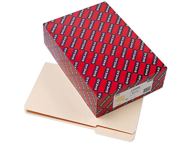 Smead Smead 15405 Heavyweight File Folders Legal Manila 1/3 Tab 1 1/2 Inch Expansion 50 Box — φωτογραφία προϊόντος