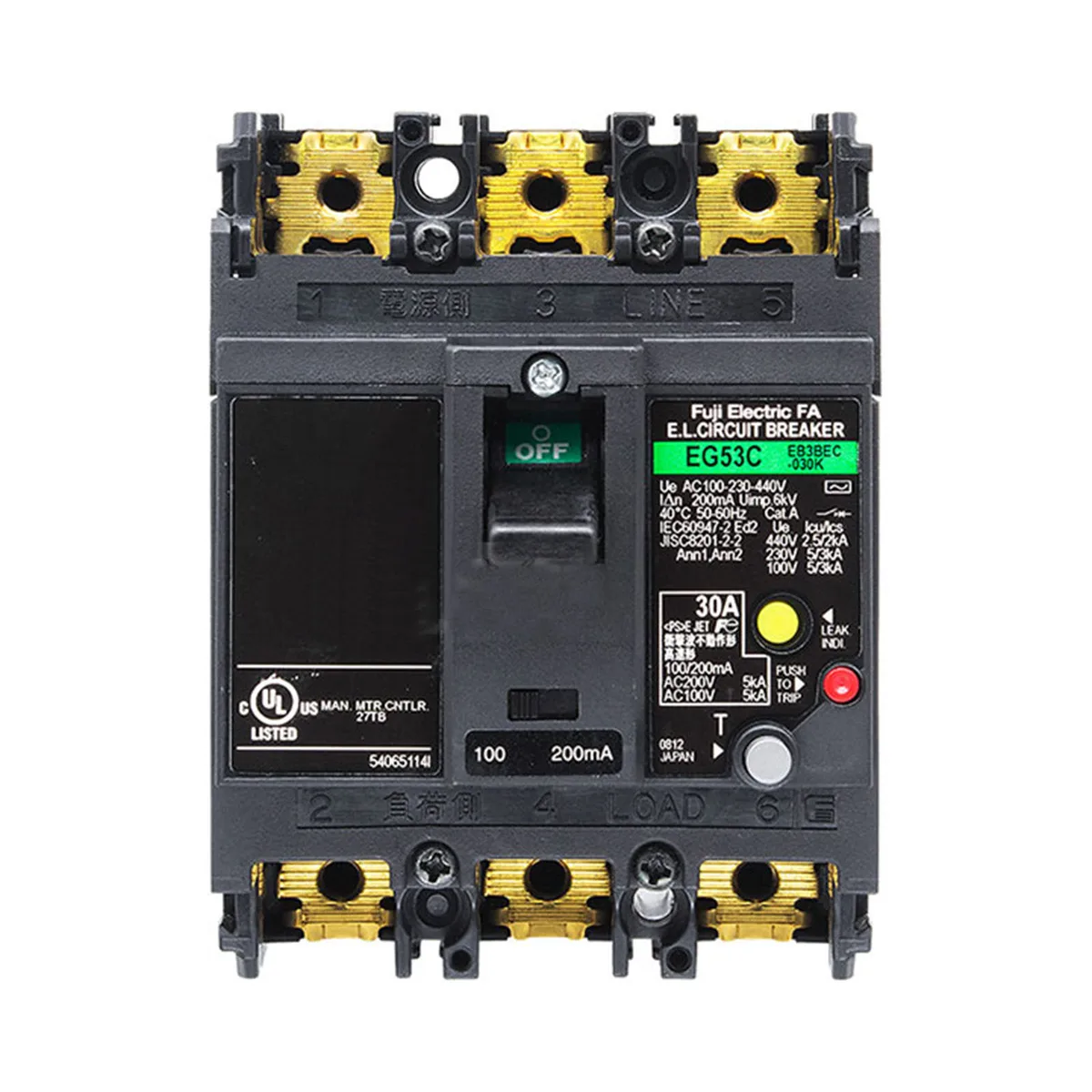 Fuji Fuji SG53C three-phase leakage protection breaker 3P 30A — product photo