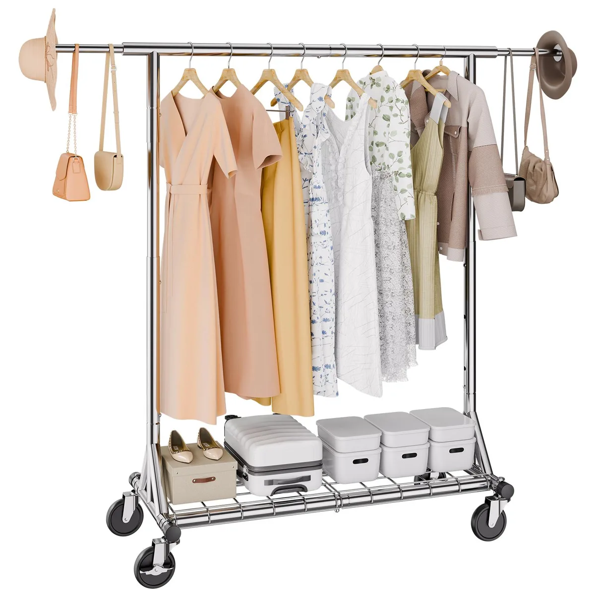 VEVOR VEVOR Heavy Duty Clothes Rack Double Rod 600 lbs — product photo