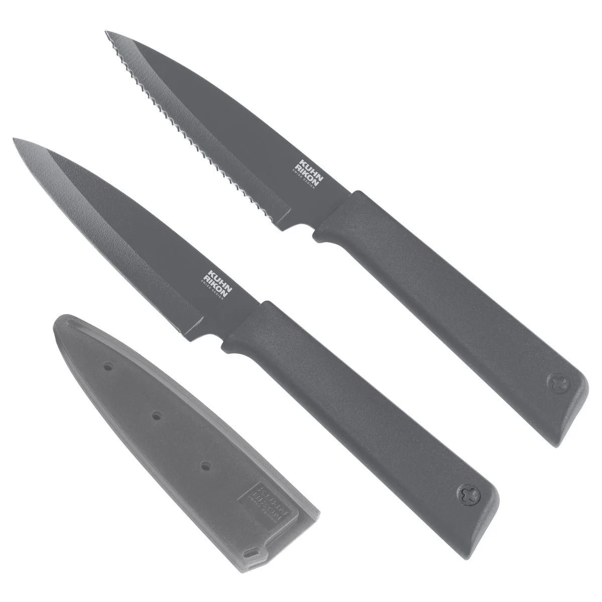 Kuhn Rikon Kuhn Rikon 24265 Paring Knife Set, Graphite Grey — product photo