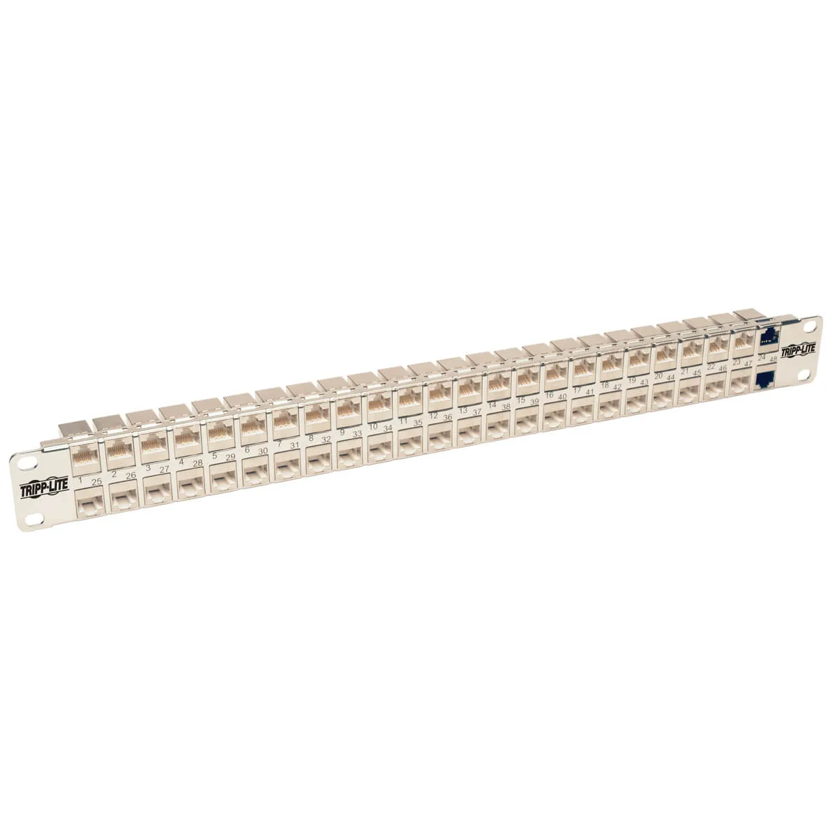 Tripp Lite Tripp Lite N254-048-SH-6A 48-Port 1U Cat6a Shielded Patch Panel — product photo
