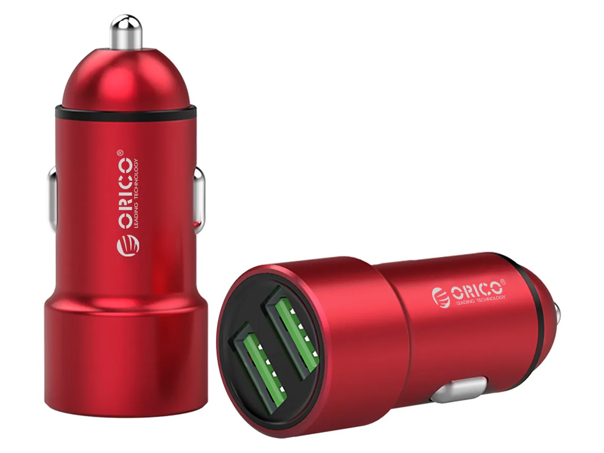 Orico Orico UPM-2U Dual USB Car Charger 12W 5V2.1A+5V1A Red — product photo