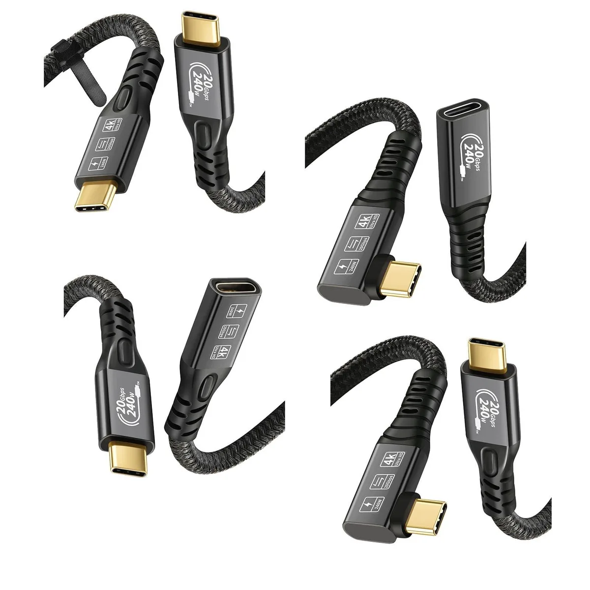 BUCIER BUCIER 240W 20Gbps USB 3.2 Gen 2x2 cable and extension set — product photo
