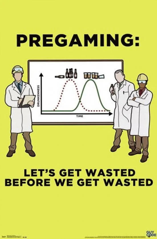 Poster print Guy Code Pregaming 24 x 36 inches on heavy stock paper