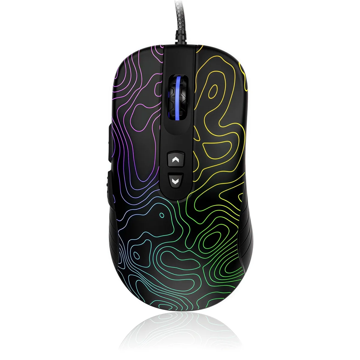  dagaladoo Topographic Wired Gaming Mouse 12800 DPI 10 Buttons — product photo
