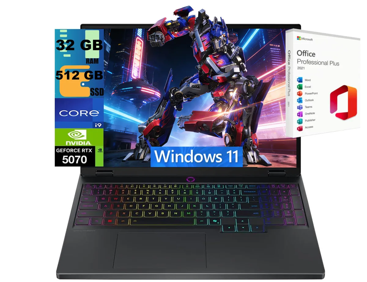 Lenovo Lenovo Legion 5 15 gaming laptop 15.1" WQXGA OLED i9 14900HX RTX 5070 32GB 512GB WiFi 7 — product photo