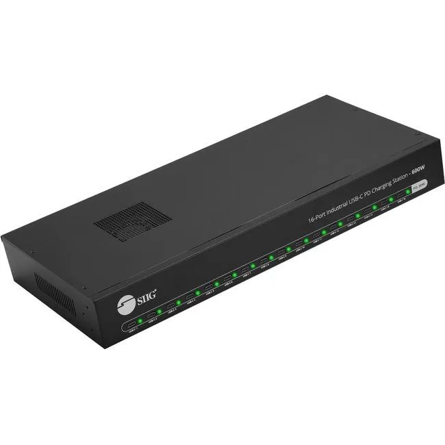 SIIG, Inc SIIG, Inc IDUS0A11S1 16-Port USB-C PD Charging Docking Station 600W — product photo