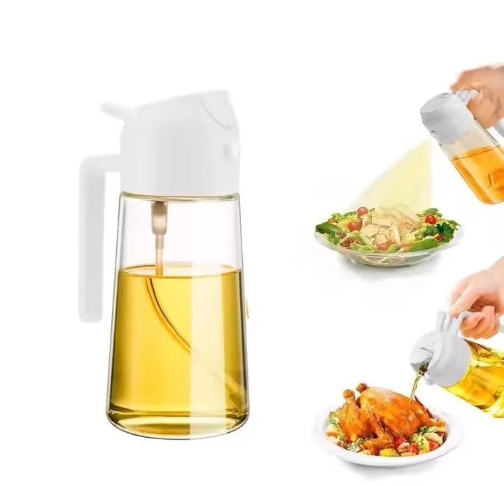  470ml Oil Sprayer 2-in-1 Dispenser White — product photo